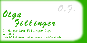 olga fillinger business card